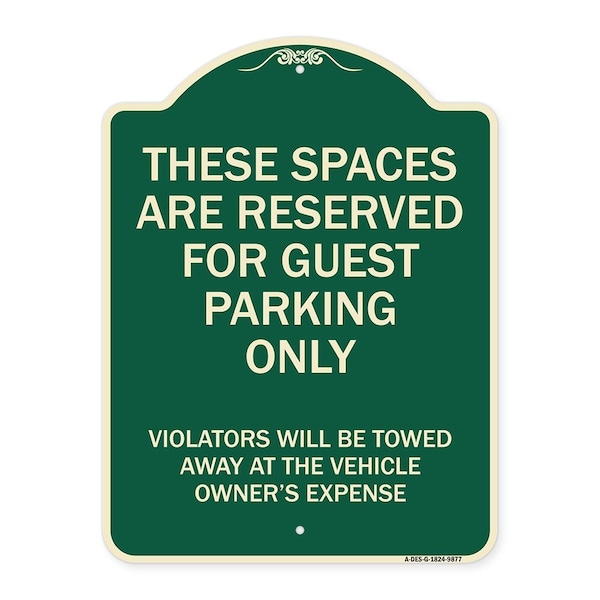 Designer Series-These Spaces Are Reserved For Guest Parking Only, 24" x 18", G-1824-9877